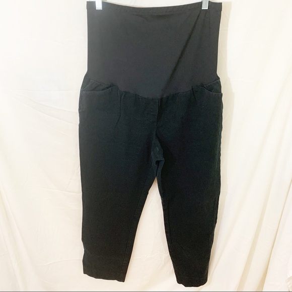 Gap Maternity Black Full Panel Bi Slim Crop 12 - Picture 1 of 8